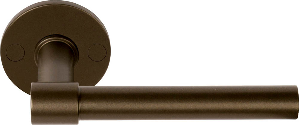 PBL15XL/50 - solid double sprung door handle on rose bronze - Formani